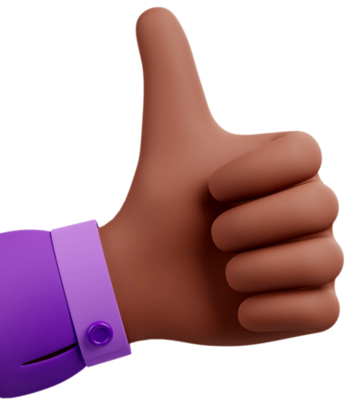 Hero thumbs up hand image